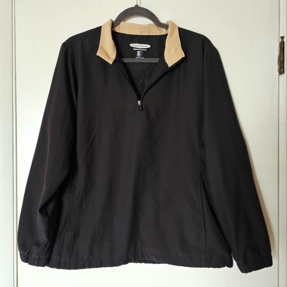 NWOT Pebble Beach golf performance  black gorpcore pullover 1/4 zip Size L - Picture 1 of 11